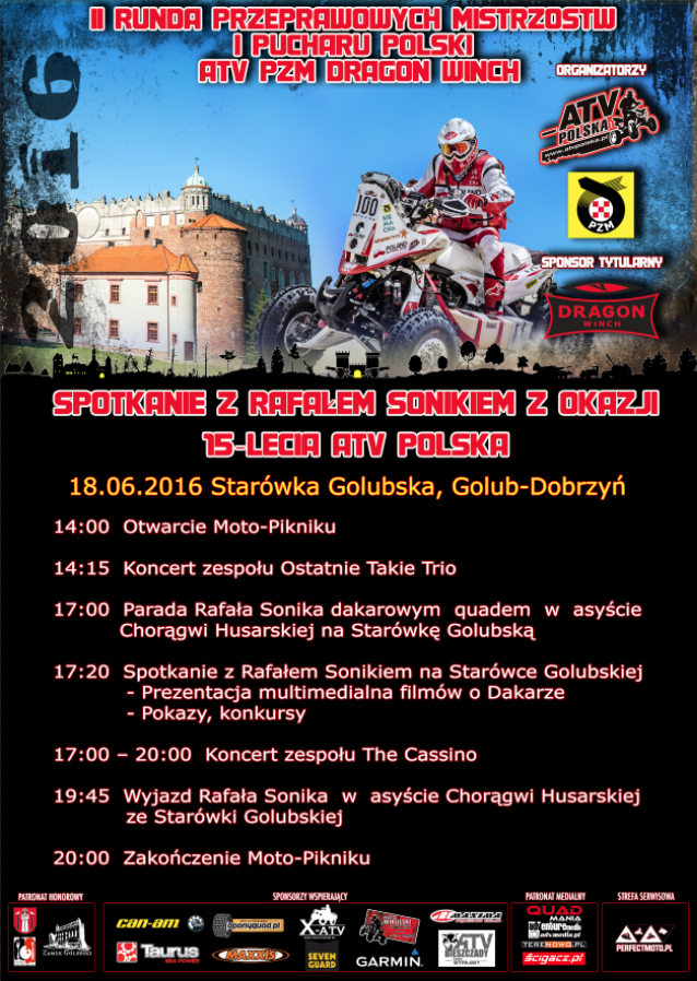 Przeprawowe Mistrzostwa i Puchar Polski ATV PZM Dragon Winch 2016 w Golubiu-Dobrzyniu.